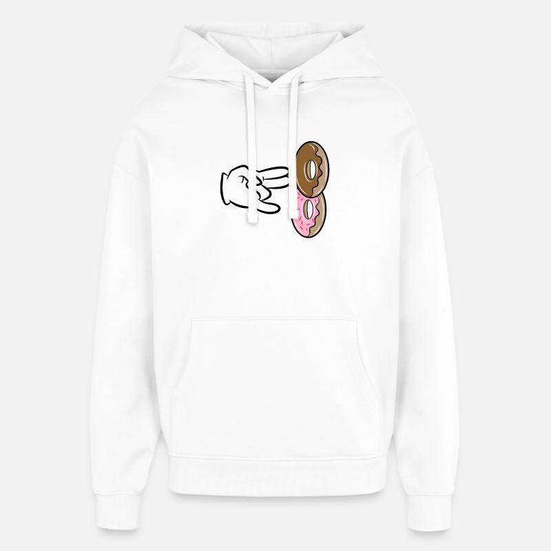 Dessert Bonbons Snacking Beignet Snacking - Sweat à capuche unisexe Stanley/Stella Oversized - blanc