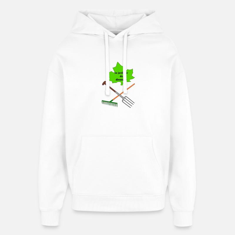 Le jardinier du dimanche - Sweat à capuche unisexe Stanley/Stella Oversized - blanc