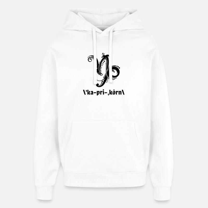 Astrologie Steinbock Sternbild Spruch Horoskop - Oversized Unisex Hoodie von Stanley/Stella - Weiß