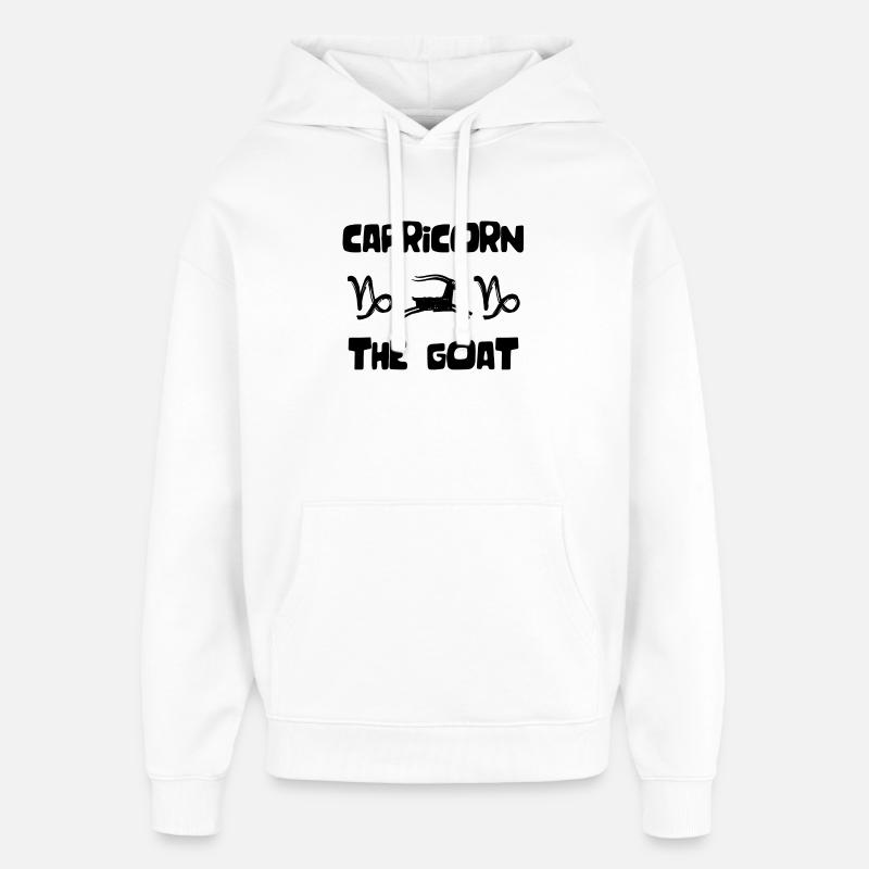 Steinbock Statement Astronomie Tierkreiszeichen - Oversized Unisex Hoodie von Stanley/Stella - Weiß