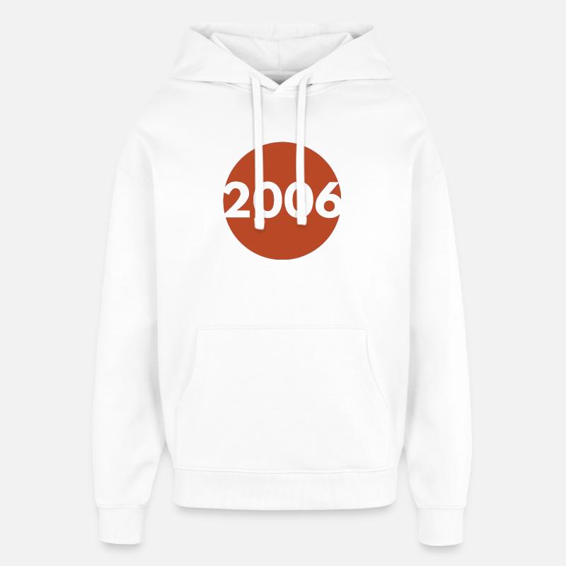 2006 Orange Rétro - Sweat à capuche unisexe Stanley/Stella Oversized - blanc