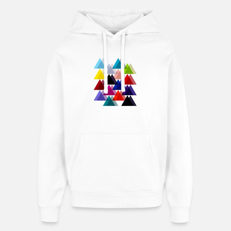 Double triangles - Oversized Unisex Hoodie by Stanley/Stella - white