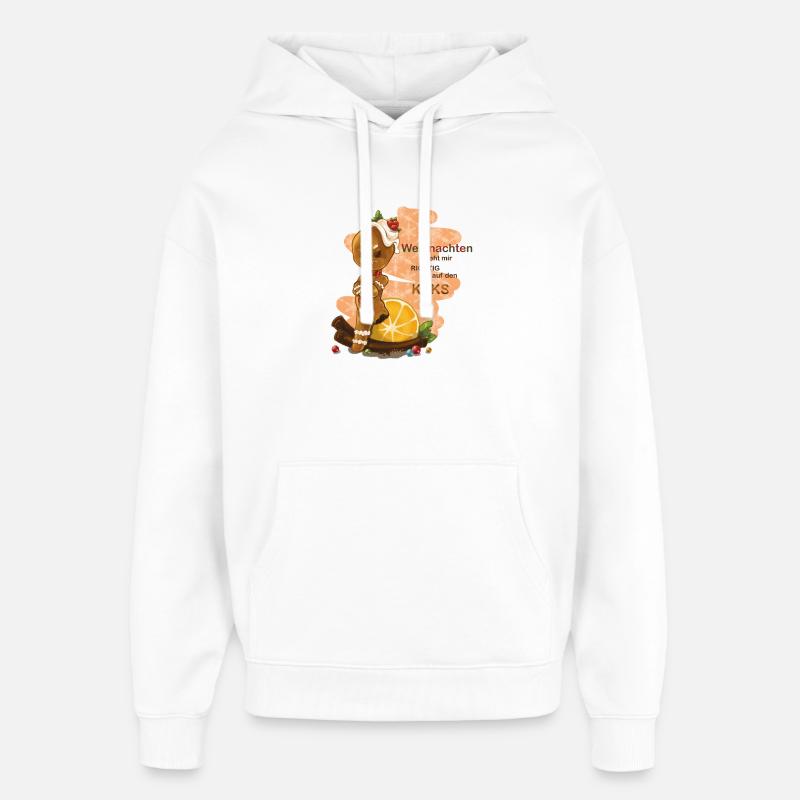 Lebkuchenmann Weihnachten - Oversized Unisex Hoodie von Stanley/Stella - Weiß