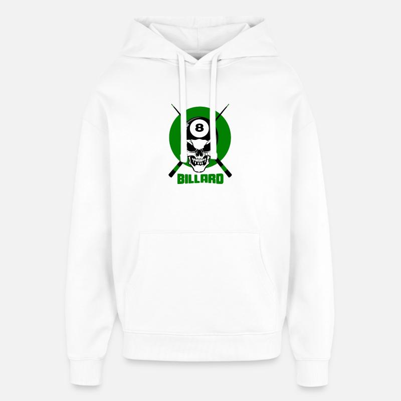 billard - Sweat à capuche unisexe Stanley/Stella Oversized - blanc