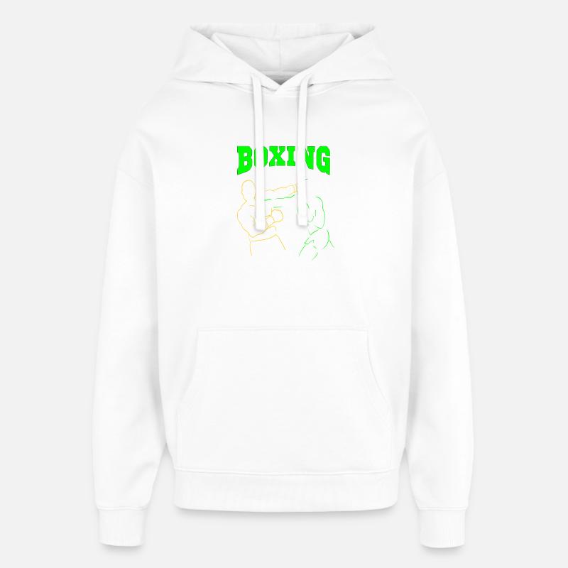 boxing - Sweat à capuche unisexe Stanley/Stella Oversized - blanc