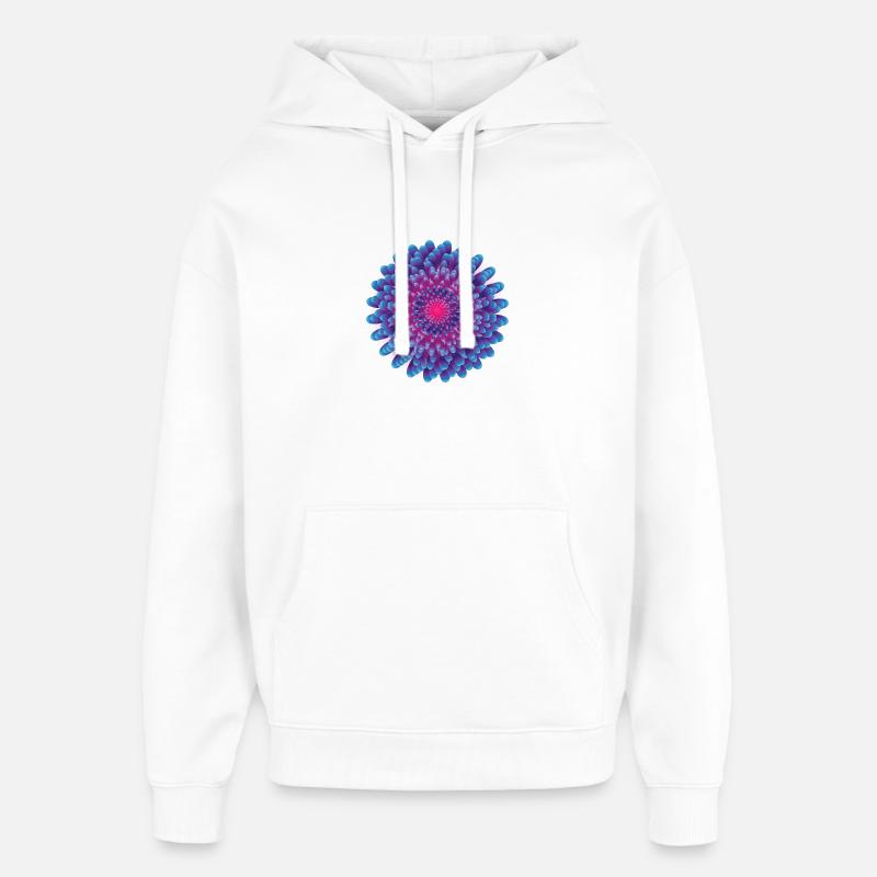 Fleur vectorielle - Sweat à capuche unisexe Stanley/Stella Oversized - blanc