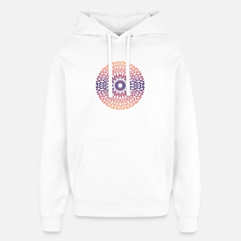 Mandala - Sweat à capuche unisexe Stanley/Stella Oversized - blanc