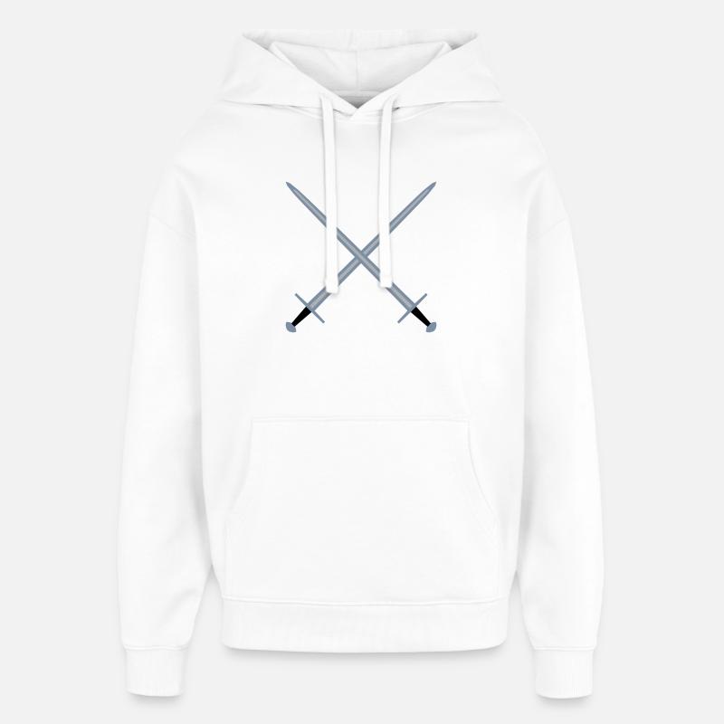 Épées croisées. - Sweat à capuche unisexe Stanley/Stella Oversized - blanc