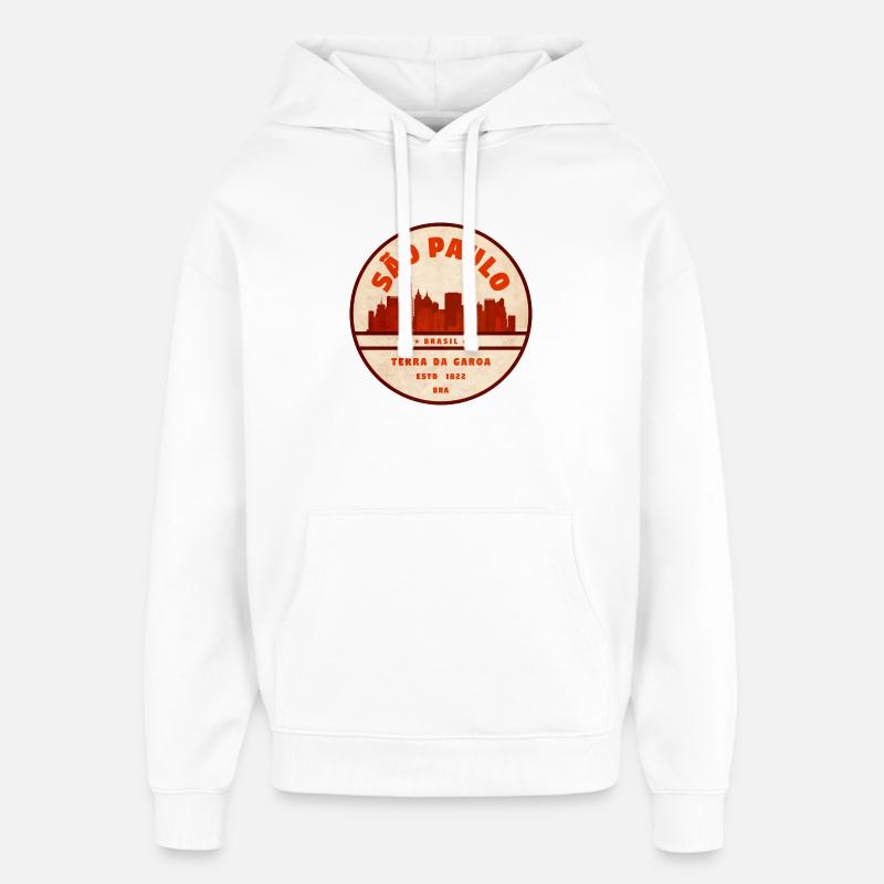 Silhouette de São Paulo 1822 - Sweat à capuche unisexe Stanley/Stella Oversized - blanc