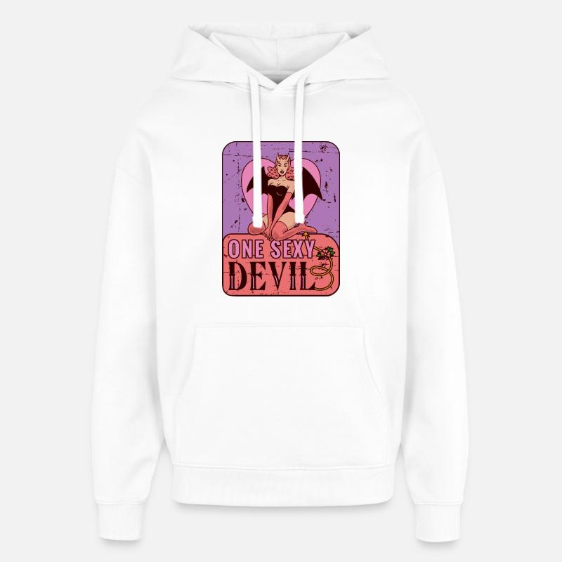 Sexy devil - Oversized Unisex Hoodie by Stanley/Stella - white