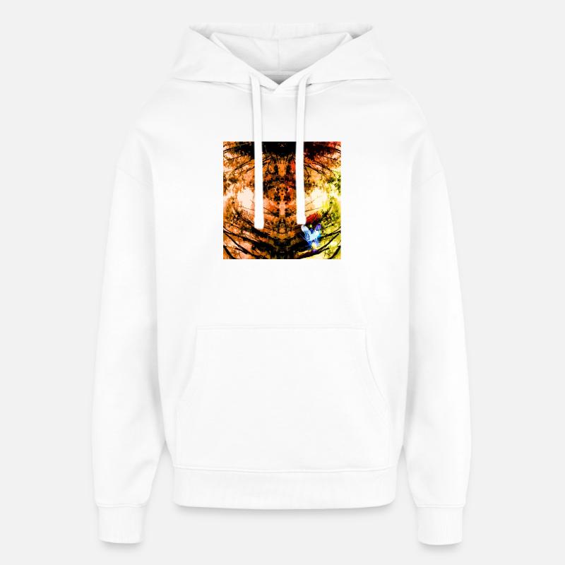Arbre d’automne radial - Sweat à capuche unisexe Stanley/Stella Oversized - blanc
