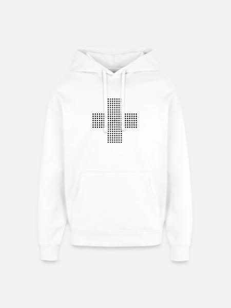 Kreuzpunkte - Oversized Unisex Hoodie von Stanley/Stella - Weiß