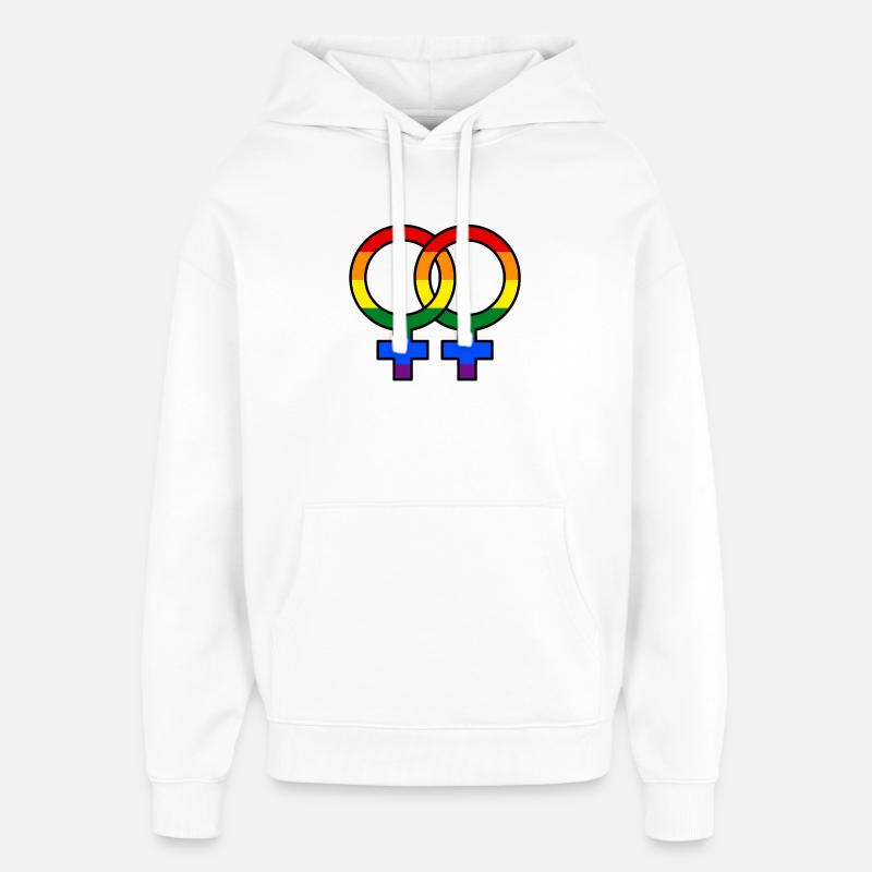Mariage homosexuel Fierté des relations LGBT - Sweat à capuche unisexe Stanley/Stella Oversized - blanc