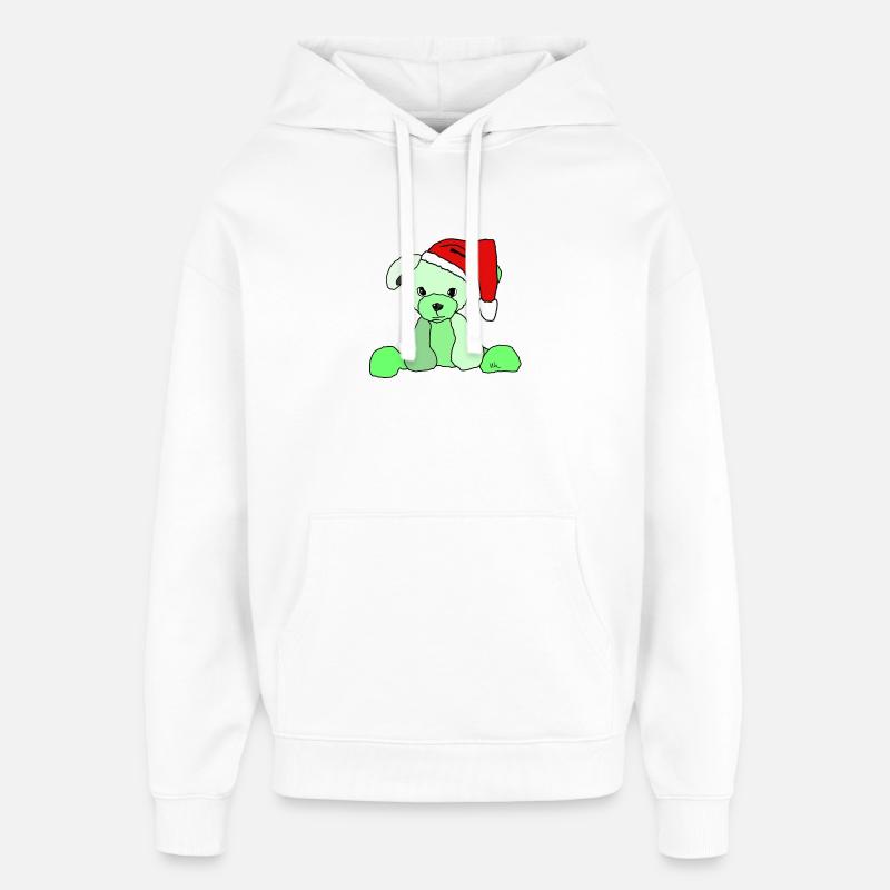 Weihnachtshund Chien de Noël - Sweat à capuche unisexe Stanley/Stella Oversized - blanc