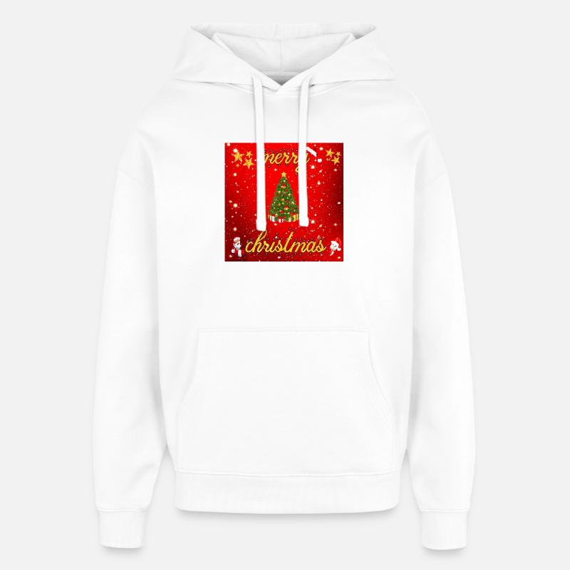 Joyeux Noël version 2 - Sweat à capuche unisexe Stanley/Stella Oversized - blanc