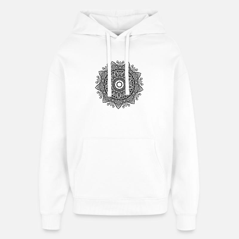Mandala - Sweat à capuche unisexe Stanley/Stella Oversized - blanc