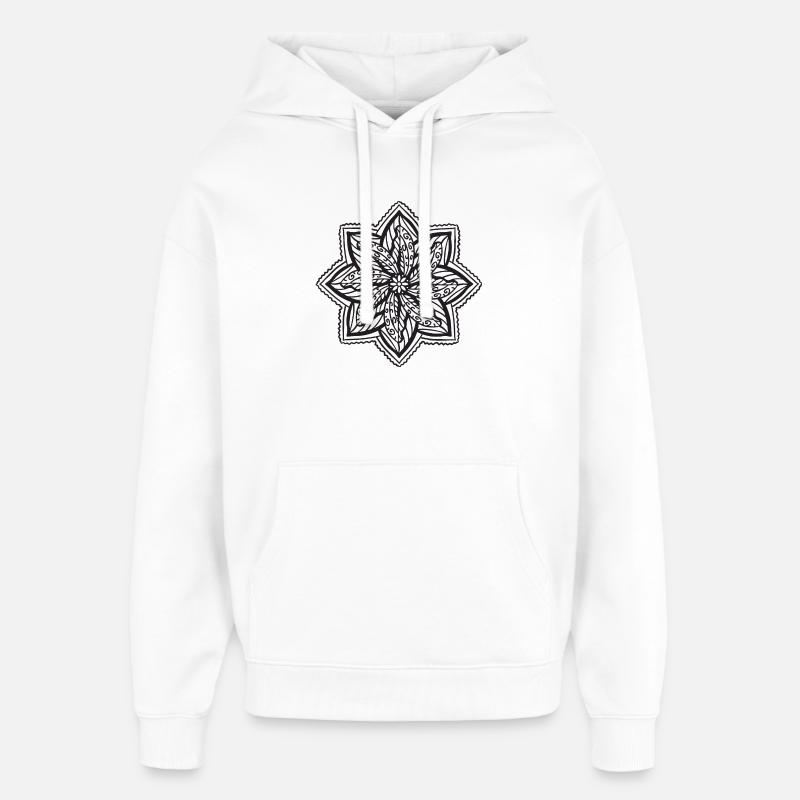 Mandala - Sweat à capuche unisexe Stanley/Stella Oversized - blanc