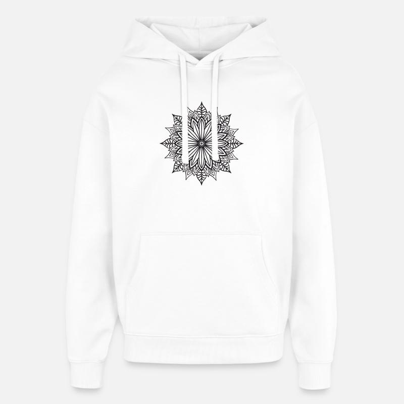 Mandala - Sweat à capuche unisexe Stanley/Stella Oversized - blanc