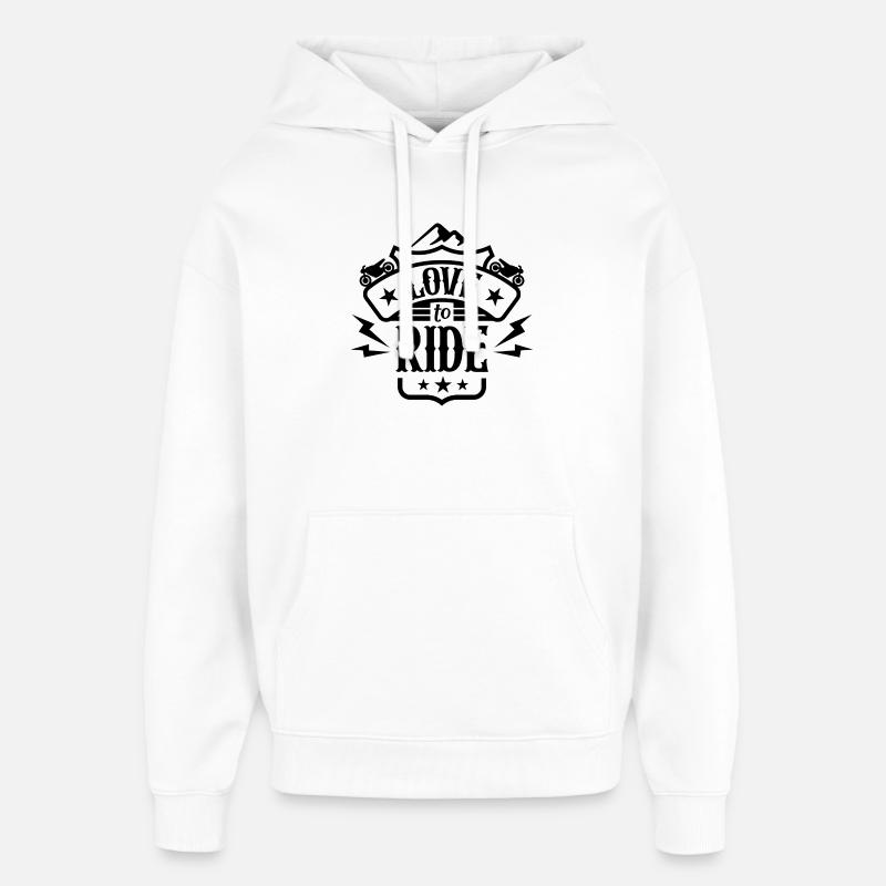 J’adore rouler - Sweat à capuche unisexe Stanley/Stella Oversized - blanc