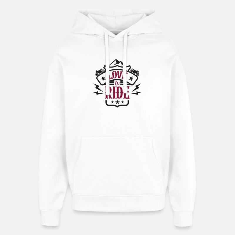 J’adore rouler - Sweat à capuche unisexe Stanley/Stella Oversized - blanc
