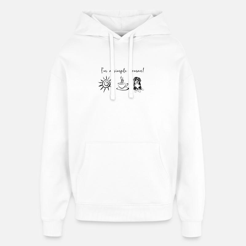 Bouvier bernois - Sweat à capuche unisexe Stanley/Stella Oversized - blanc