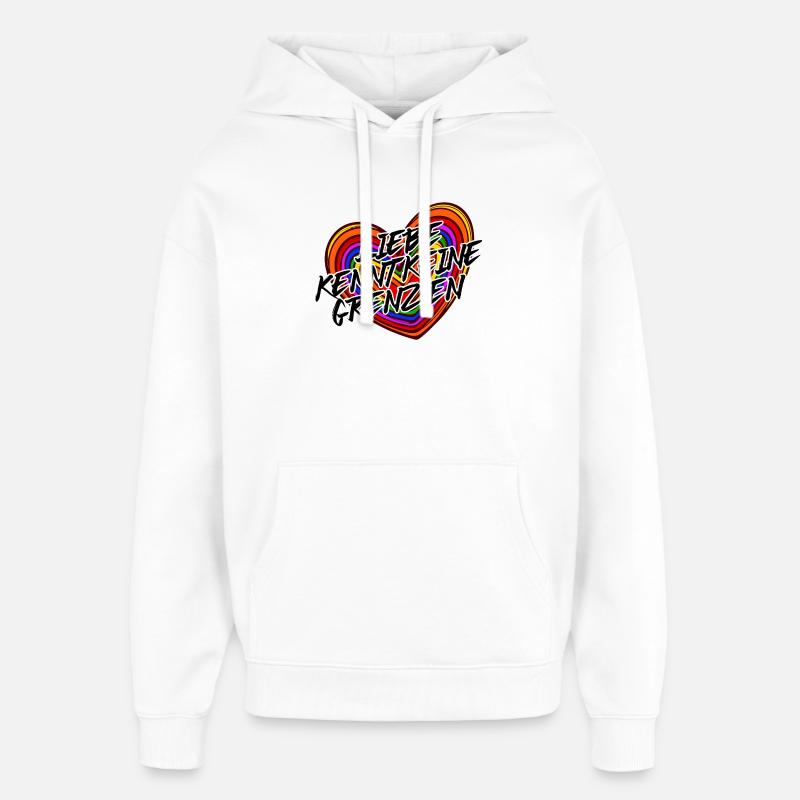 Lgbt Gleichgeschlechtliche Ehe Statement Herz - Oversized Unisex Hoodie von Stanley/Stella - Weiß