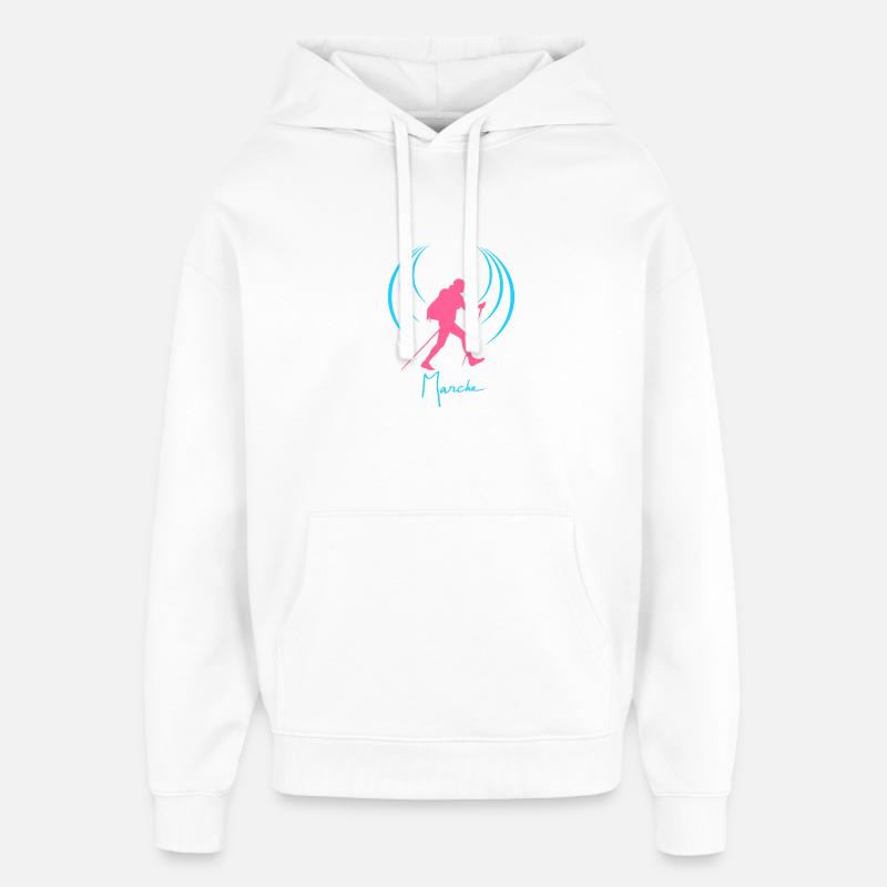 Marche - Sweat à capuche unisexe Stanley/Stella Oversized - blanc