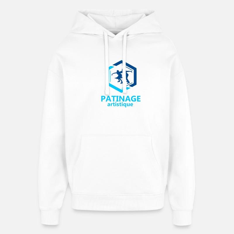 Eiskunstlauf - Oversized Unisex Hoodie von Stanley/Stella - Weiß