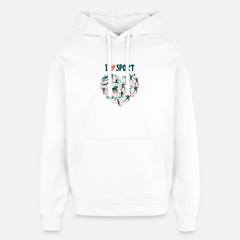 sport - Sweat à capuche unisexe Stanley/Stella Oversized - blanc