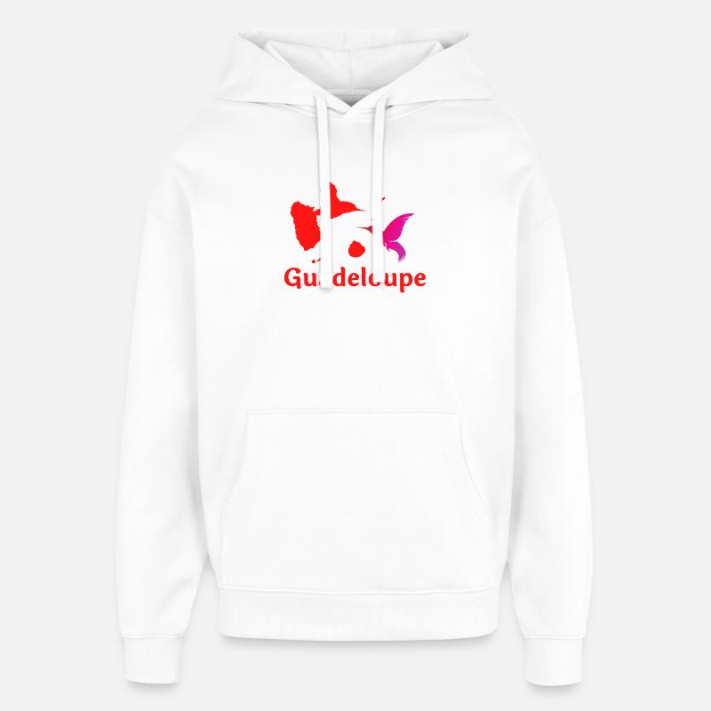 Guadeloupe - Sweat à capuche unisexe Stanley/Stella Oversized - blanc