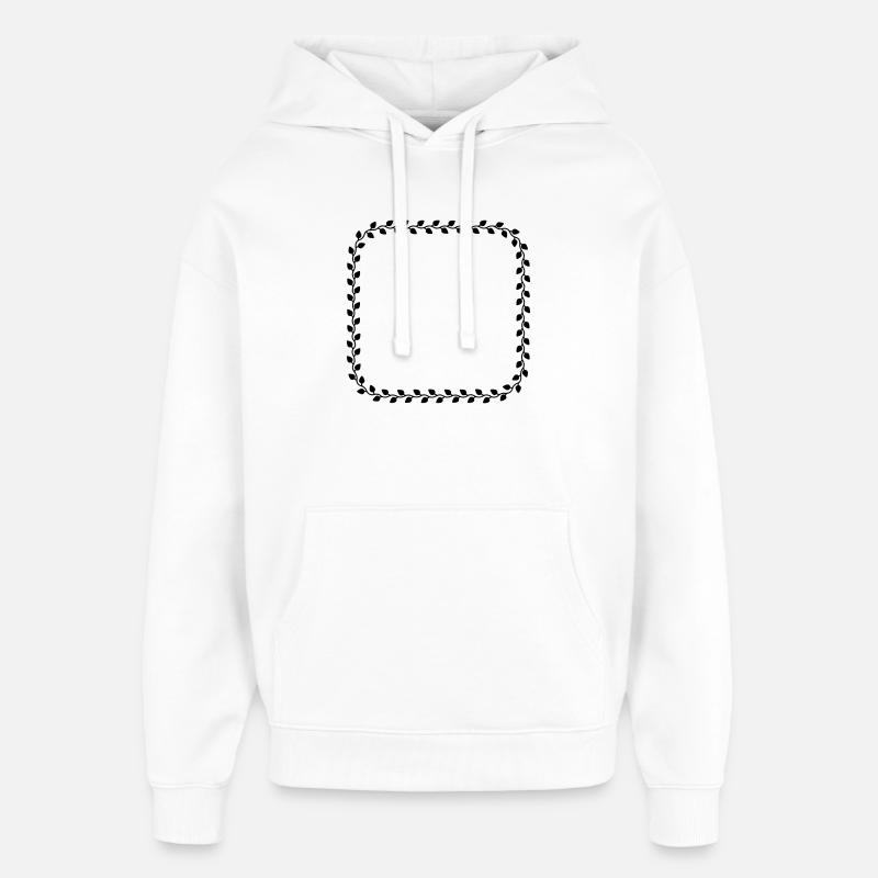 Feuille de cadre - Sweat à capuche unisexe Stanley/Stella Oversized - blanc