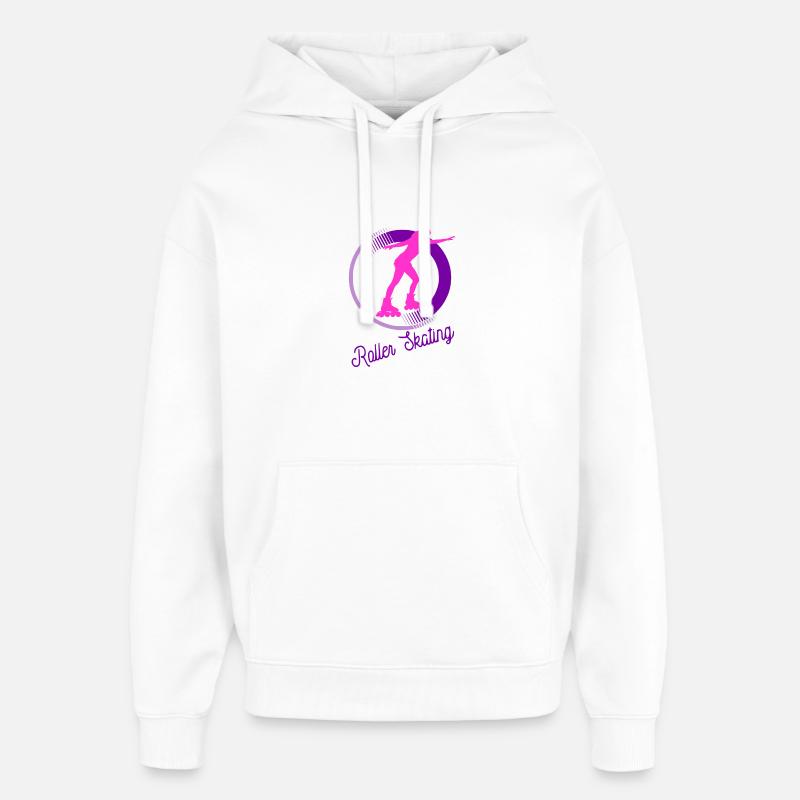 roller skating féminin - Sweat à capuche unisexe Stanley/Stella Oversized - blanc