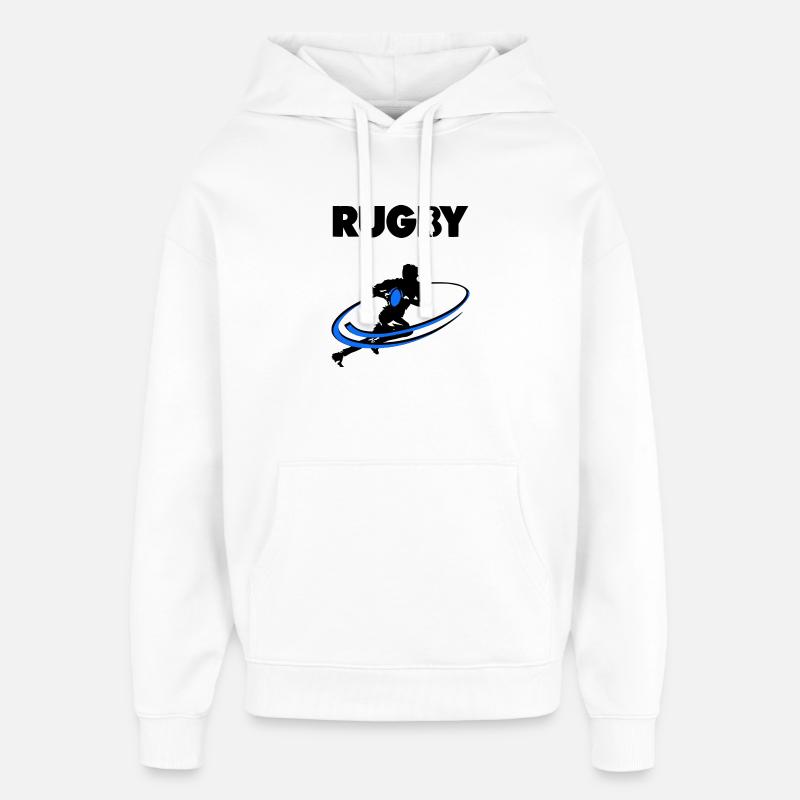 Rugby - Sweat à capuche unisexe Stanley/Stella Oversized - blanc