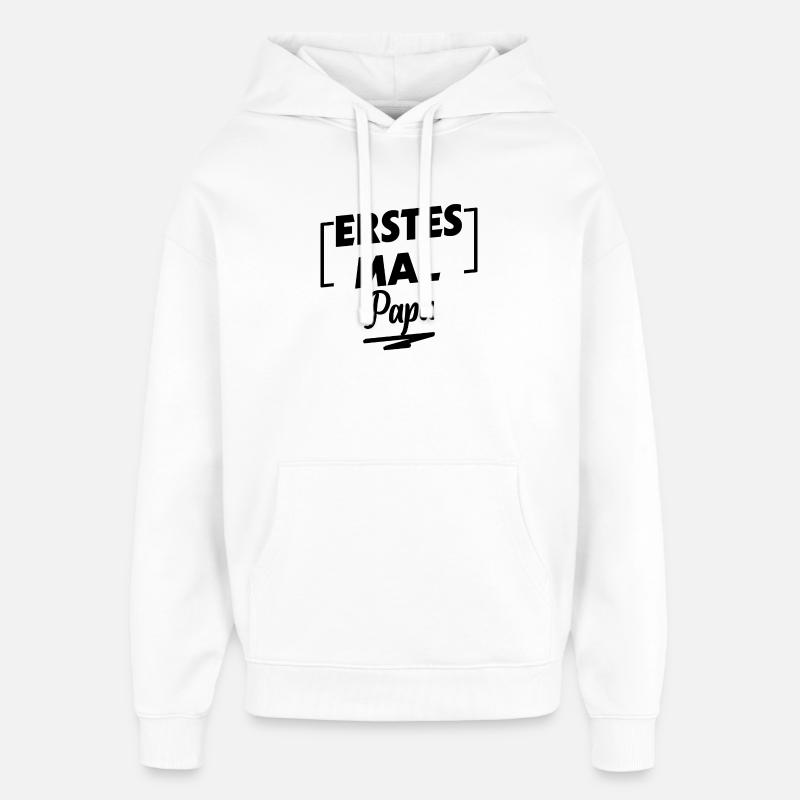 Papa Parents Grossesse Complète Enceinte - Sweat à capuche unisexe Stanley/Stella Oversized - blanc