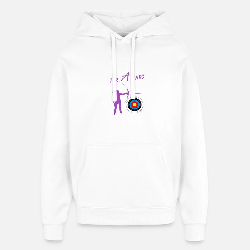 Tir à l'arc - Sweat à capuche unisexe Stanley/Stella Oversized - blanc