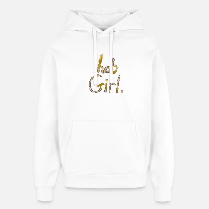 HEISSES MÄDCHEN - Oversized Unisex Hoodie von Stanley/Stella - Weiß