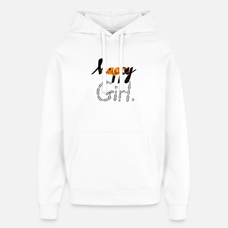 Glückliches Mädchen - Oversized Unisex Hoodie von Stanley/Stella - Weiß
