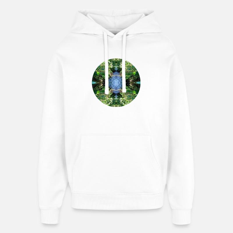 Nature Mandala CS Lipno - Sweat à capuche unisexe Stanley/Stella Oversized - blanc