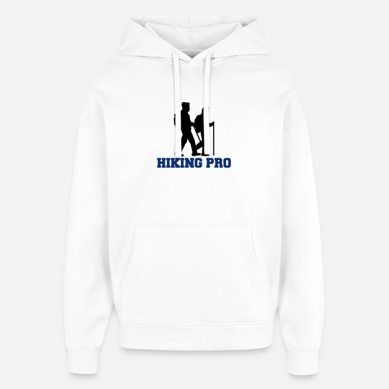 Wnaderer Gipfel Statement Wandern Bergsteigen - Oversized Unisex Hoodie von Stanley/Stella - Weiß
