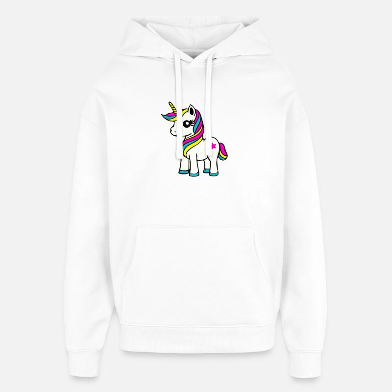 Licorne - Sweat à capuche unisexe Stanley/Stella Oversized - blanc