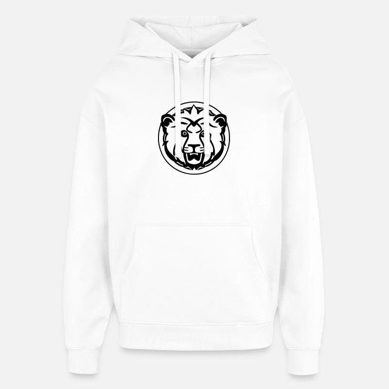 Löwe, Löwenkopf - Oversized Unisex Hoodie von Stanley/Stella - Weiß