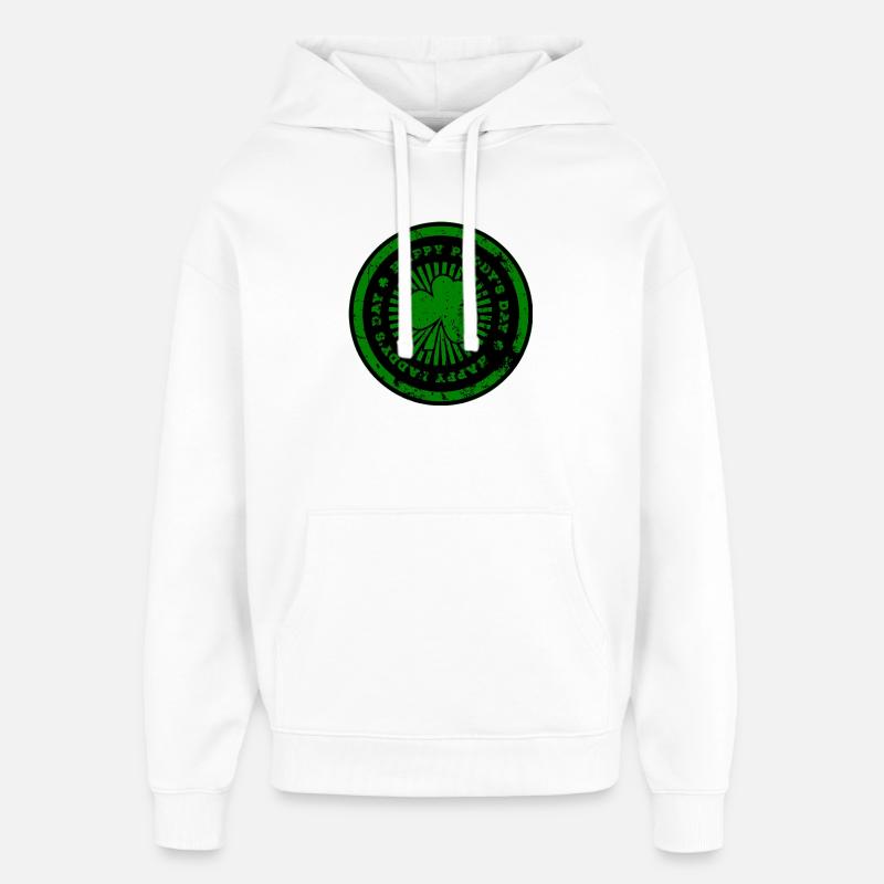 Empreinte verte de la Saint-Patrick - Sweat à capuche unisexe Stanley/Stella Oversized - blanc
