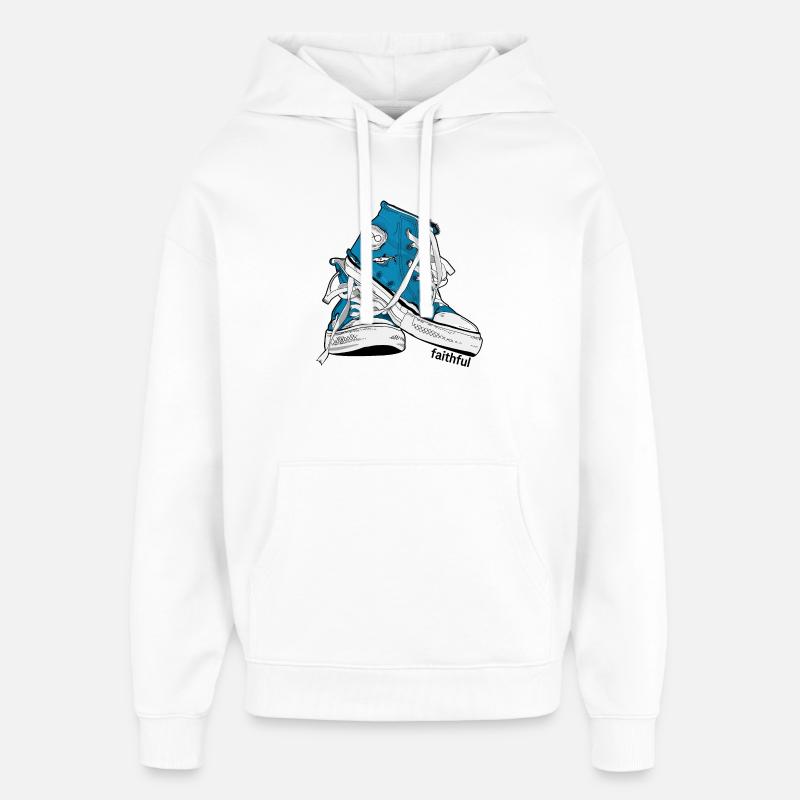 Fidèle - Sweat à capuche unisexe Stanley/Stella Oversized - blanc
