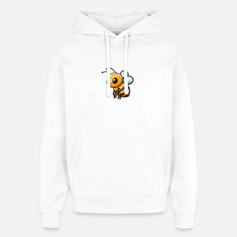 Abeille comique mignonne - Sweat à capuche unisexe Stanley/Stella Oversized - blanc