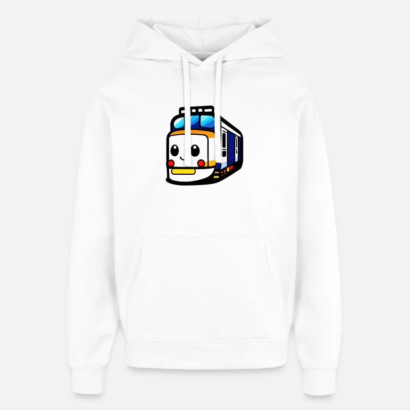 Locomotive, train, chemin de fer - Sweat à capuche unisexe Stanley/Stella Oversized - blanc