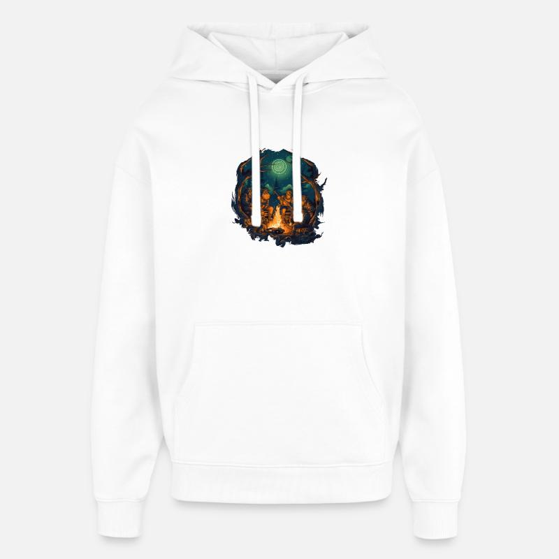 Équipage viking - Sweat à capuche unisexe Stanley/Stella Oversized - blanc