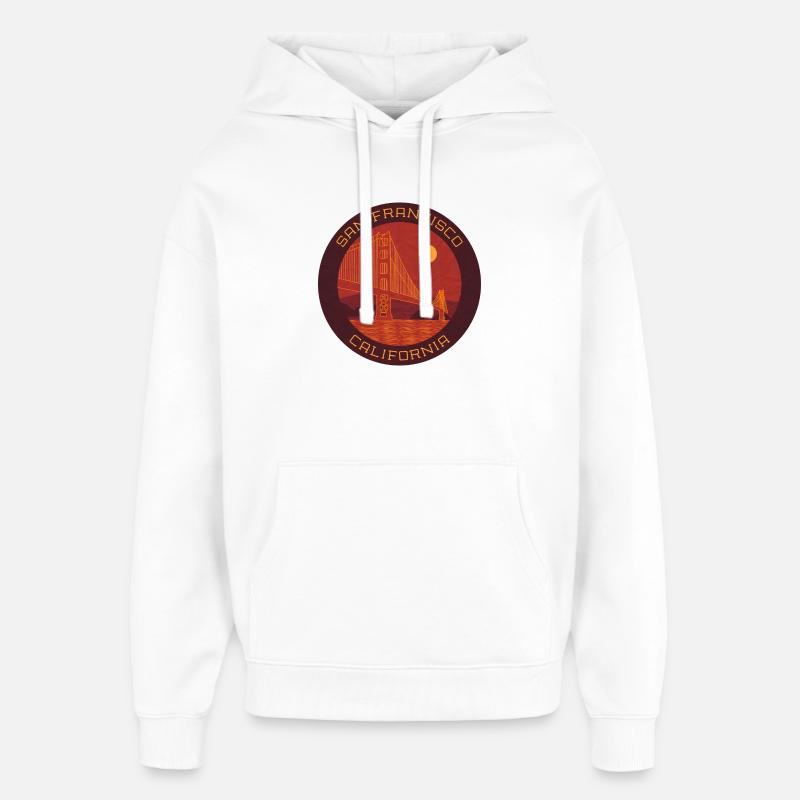 San Francisco | Pont du Golden Gate - Sweat à capuche unisexe Stanley/Stella Oversized - blanc