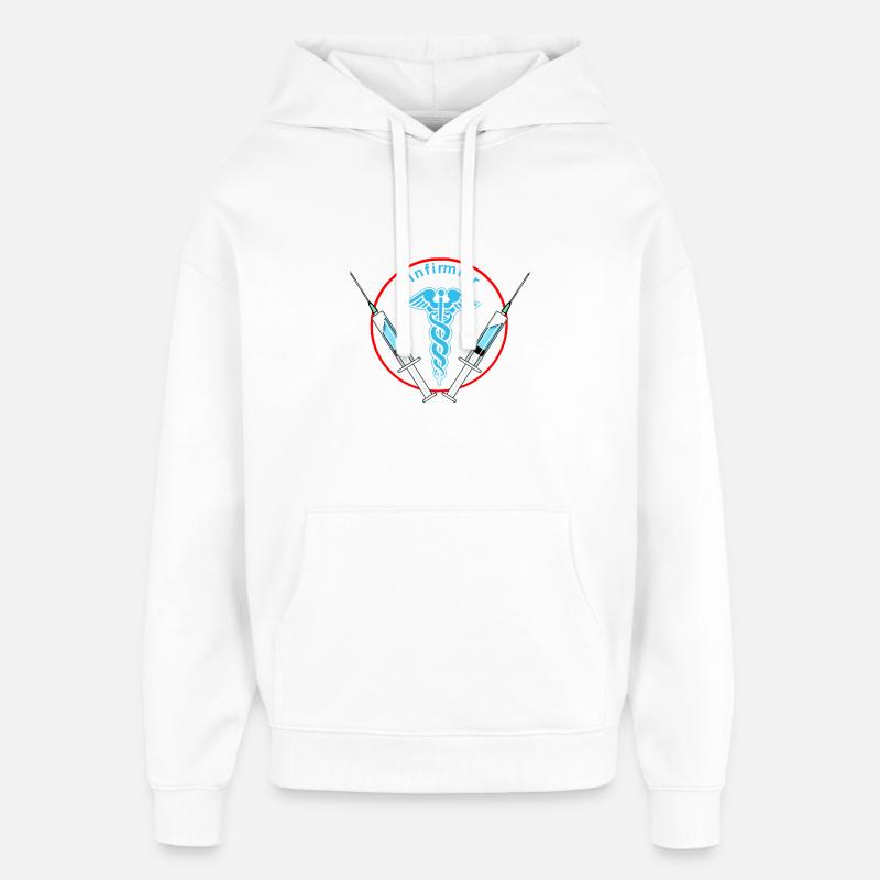 Infirmier - Sweat à capuche unisexe Stanley/Stella Oversized - blanc