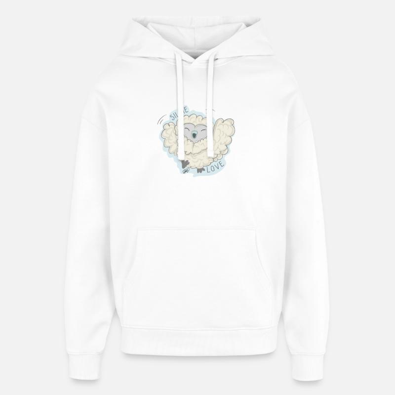 Poulet en soie Lioba, hourra - Sweat à capuche unisexe Stanley/Stella Oversized - blanc