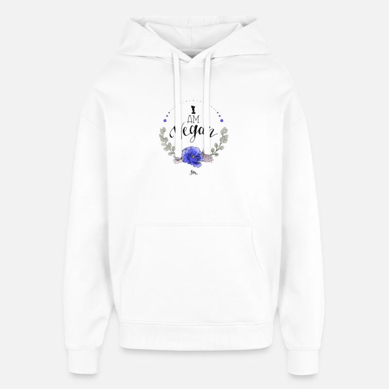 Je suis végétalien - Sweat à capuche unisexe Stanley/Stella Oversized - blanc